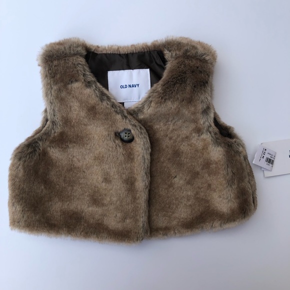 old navy baby fur vest